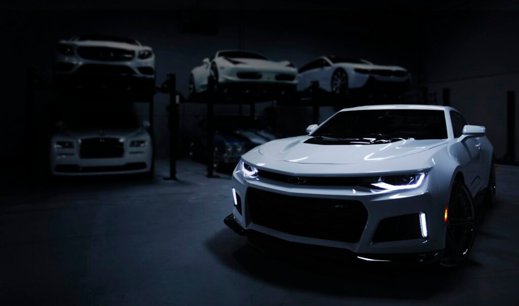 Silver sports car, illustrative automotive photograph